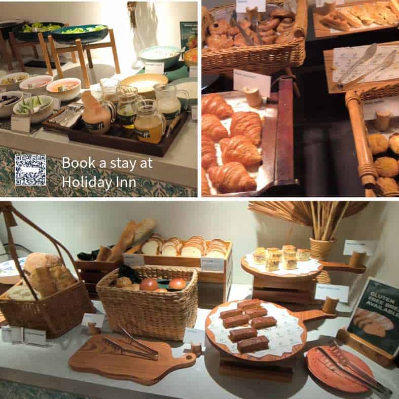 pastries and breads at the Holiday Inn Sanur breakfast
