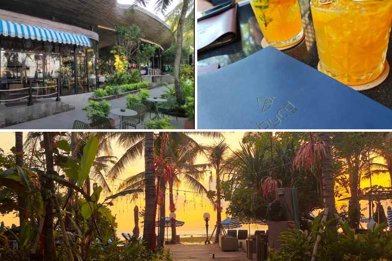 A collab of pictures featuring the Byrd House in Sanur Bali