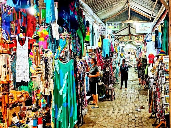 Sanur Art Market Bali traditional crafts textiles and souvenirs