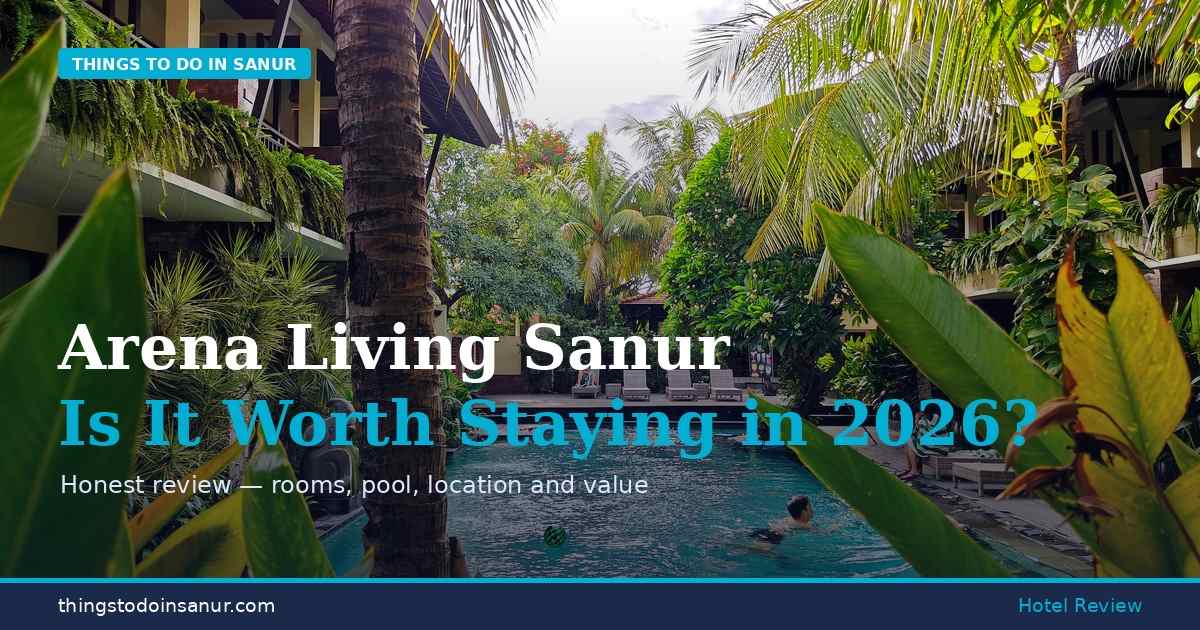 the pool area at arena living in Sanur