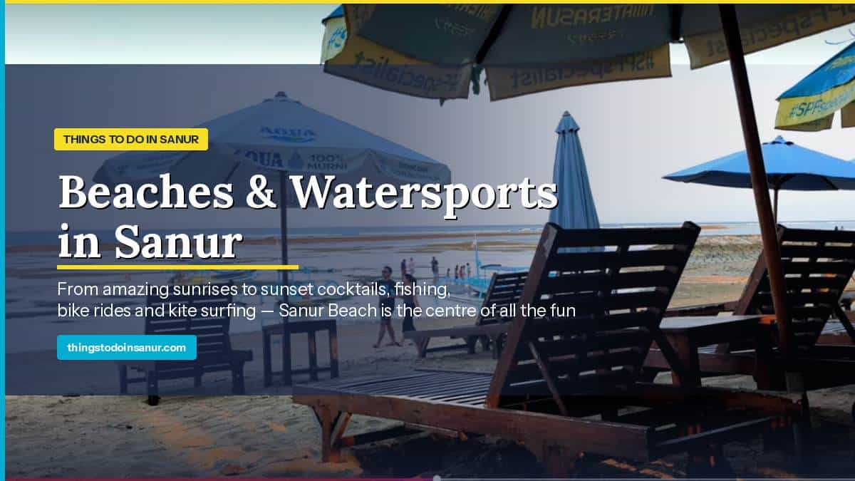 sunlounges and beach at Sanur Bali