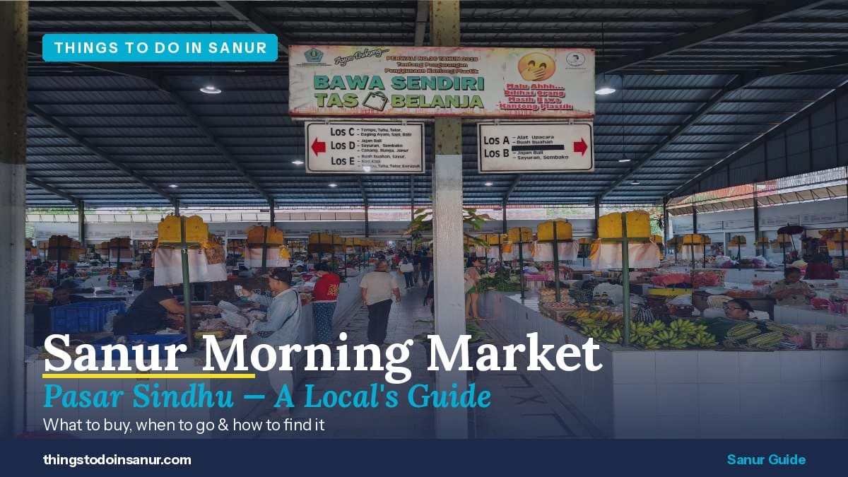 the entry to the sanur morning market in Bali